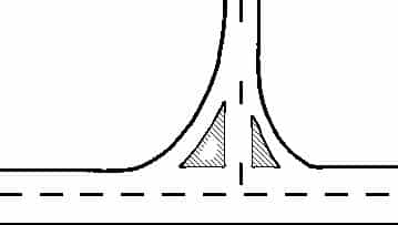 Traffic Island Channelizing Island