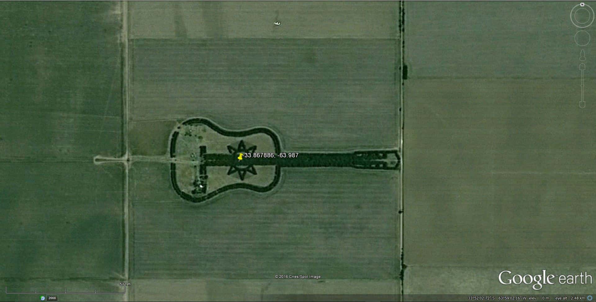 Giant Guitar Shaped Field, Argentina
