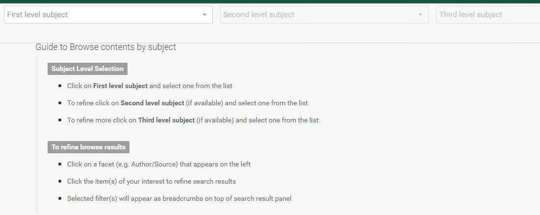 NDLI search feature