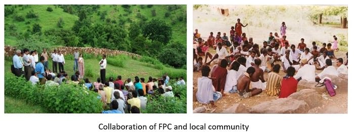 Collaboration of FPC and local community Joint Forest Management