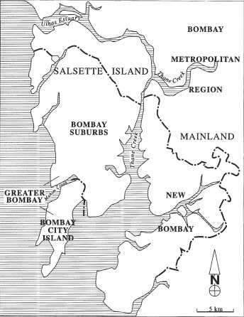 Location of Mumbai Including the Island City