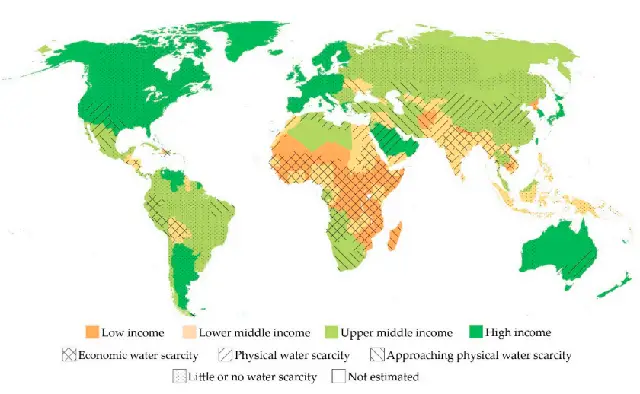 water scarcity map