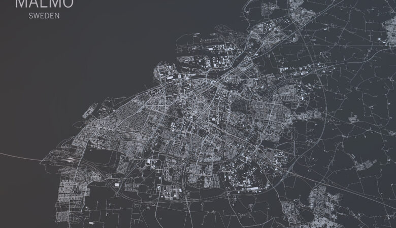 Map of Malmo city